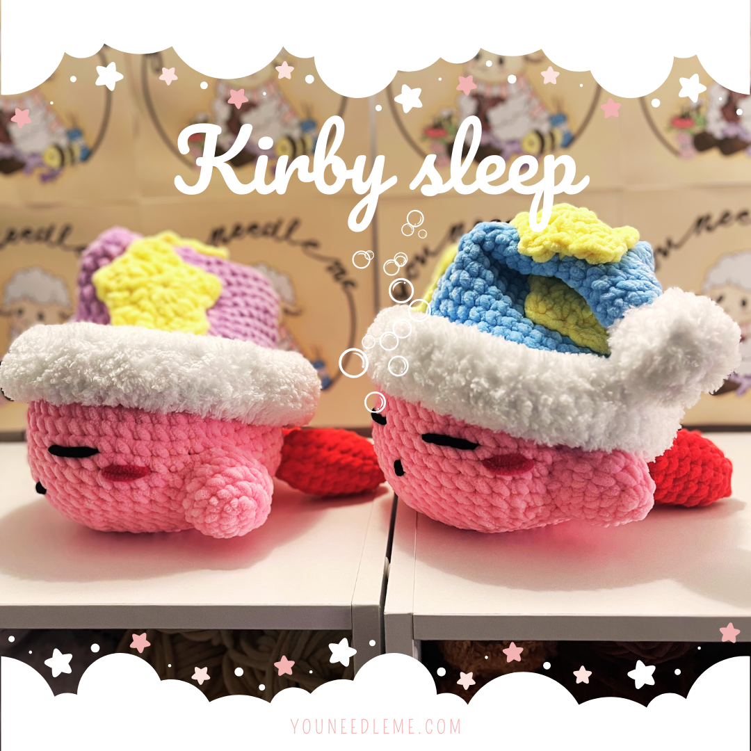 Kirby Sleep Bleu