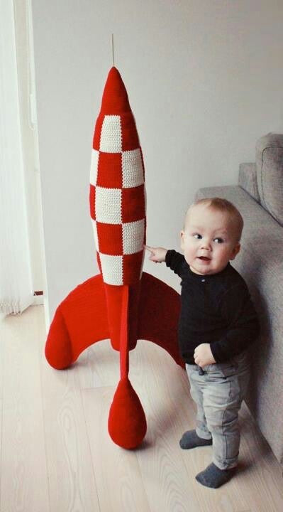 Commande personnalisée «  Fusée de Tintin - 1m »
